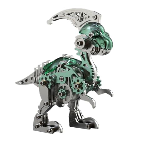 AVLUZ 3D-Metall-Parasaurolophus-Puzzle for Erwachsene, DIY-Montage-Dinosaurier-3D-Metallmodell, Heimdekoration, Tischdekoration, Geburtstagsgeschenke for Männer (Size : Green) von AVLUZ