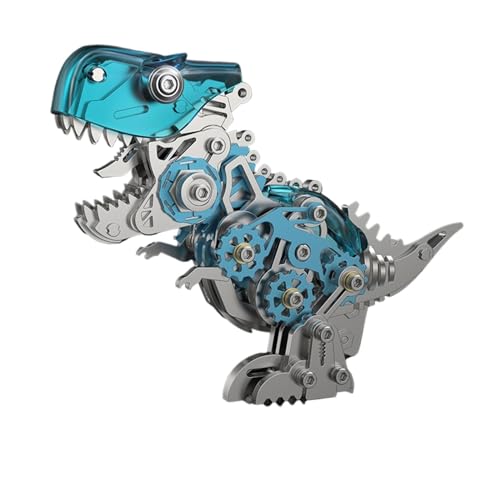 AVLUZ 3D-Metall-Tyrannosaurus-Rex-Puzzles for Erwachsene, DIY-Montage-3D-Metallmodell, 3D-Desktop-Modellbauspielzeug for Erwachsene/Jugendliche (Size : Blue) von AVLUZ