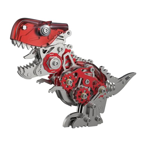 AVLUZ 3D-Metall-Tyrannosaurus-Rex-Puzzles for Erwachsene, DIY-Montage-3D-Metallmodell, 3D-Desktop-Modellbauspielzeug for Erwachsene/Jugendliche (Size : Red) von AVLUZ