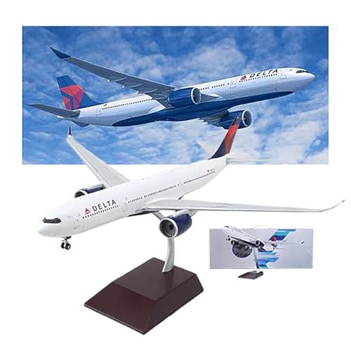 1:130 Delta Airlines A330-Druckgussmodell aus Legierung, Flugzeugbausätze, abnehmbare rotierende Triebwerke mit Ständer, Sammlerstück for Luftfahrt-Enthusiasten, Geschenk, Heimbüro-Dekor 1:130 Delta Airlines A330-Druckgussmodell aus Legierung, Flugzeugbausätze, abnehmbare rotierende Triebwerke mit Ständer, Sammlerstück for Luftfahrt-Enthusiasten, Geschenk, Heimbüro-Dekor von AVMLWEPA