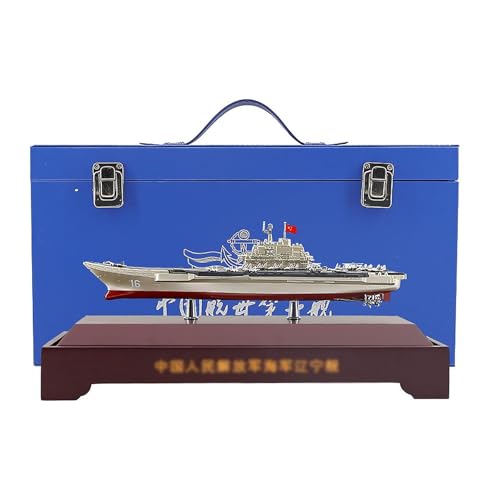 AVMLWEPA Chinesische Marine 1:1000 Liaoning Shandong Modell Legierung Simulation Marineflugzeugträger Modell Statisches Liaoning Schiff Geschenk Ornamente Geschenkkollektion(Silver,S) von AVMLWEPA