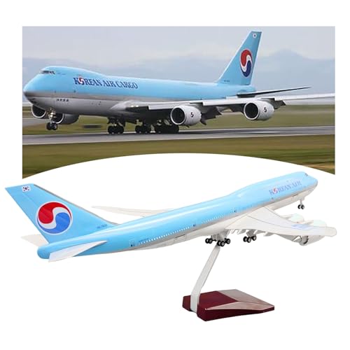 Korean Air B747-8 Druckguss-Metall-Flugzeugmodell im Maßstab 1:160 mit Sprachsteuerungslichtern, abnehmbarem Fahrwerk-Präsentationsständer, Premium-Sammelstück für Luftfahrt-Enthusiasten, Desktop (mit von AVMLWEPA