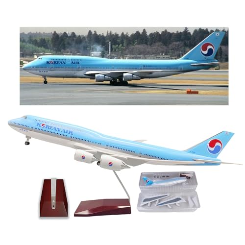 Korean Air B747 Druckguss-Metall-Flugzeugmodell mit abnehmbarem Fahrwerk, Sprachsteuerung, Kabinenausrüstung, 47 cm, Maßstab 1:160, für Erwachsene, Luftfahrt-Enthusiasten (kein Licht) von AVMLWEPA