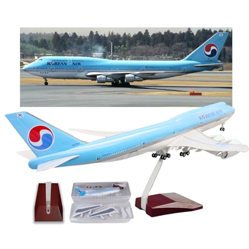 Korean Air B747 Druckguss-Metall-Flugzeugmodell mit abnehmbarem Fahrwerk, Sprachsteuerung, Kabinengetriebe, 47 cm, 47 cm (18,5 Zoll), mit abnehmbarem Fahrwerk, Sprachsteuerung, Kabinengetriebe von AVMLWEPA