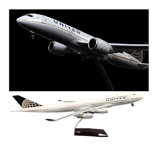 Maßstab 1:130 American United Airlines B747 Flugzeug, Metallmodell, vorgefertigtes Druckguss-Flugzeug mit leuchtenden Rädern, einziehbares Fahrwerk mit Ständer, für Erwachsenensammlung oder Geschenk Maßstab 1:130 American United Airlines B747 Flugzeug, Metallmodell, vorgefertigtes Druckguss-Flugzeug mit leuchtenden Rädern, einziehbares Fahrwerk mit Ständer, für Erwachsenensammlung oder Geschenk von AVMLWEPA