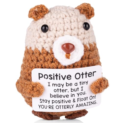 AWARDSEN Positiver Otter Emotionale Unterstützung Otter mit Motivationskarte Positive Häkeltiere Lustige Geschenke für Frauen Männer Handgemachte Niedliche Sachen Viel Glück Geschenke AWARDSEN Positiver Otter Emotionale Unterstützung Otter mit Motivationskarte Positive Häkeltiere Lustige Geschenke für Frauen Männer Handgemachte Niedliche Sachen Viel Glück Geschenke von AWARDSEN