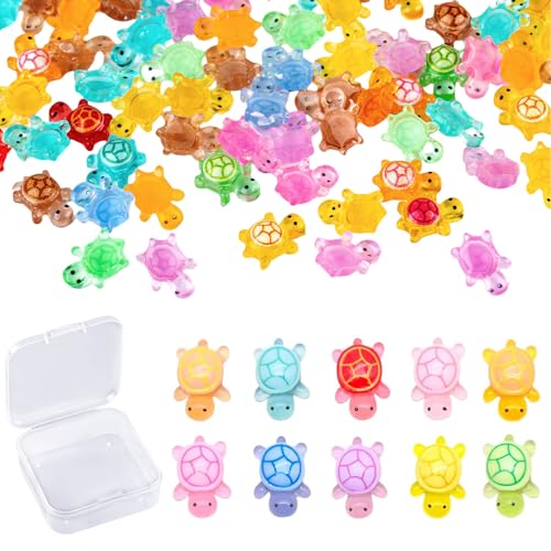 AWAVM 150PCS Nachtleuchtendes Harz Mini Schildkröten mit Aufbewahrungsbox, lebendige Farben, Miniaturschildkröte für DIY-Handwerk, Heimdekor, Aquarium & Gartenlandschaft AWAVM 150PCS Nachtleuchtendes Harz Mini Schildkröten mit Aufbewahrungsbox, lebendige Farben, Miniaturschildkröte für DIY-Handwerk, Heimdekor, Aquarium & Gartenlandschaft von AWAVM