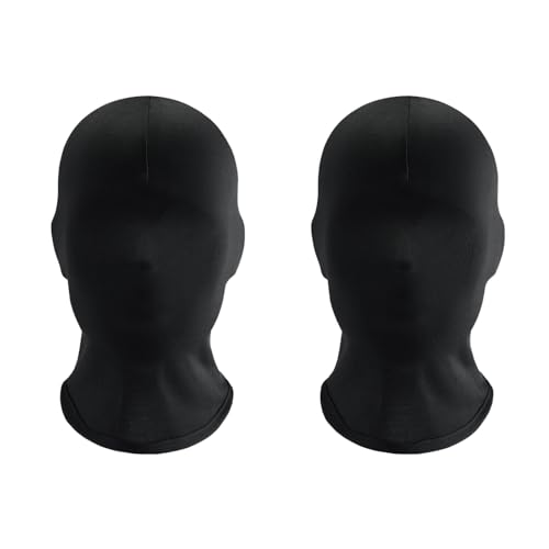 AWAVM 2 Stk Vollgesichtsmaske, Vollgesichtsmaske Halloween Kopfmaske Schwarz Gesichtslose Maske Spielzeug Masken AWAVM 2 Stk Vollgesichtsmaske, Vollgesichtsmaske Halloween Kopfmaske Schwarz Gesichtslose Maske Spielzeug Masken von AWAVM