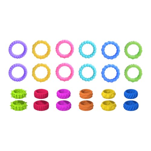 AWAVM 24 Stücke Fidget Rings, Sensorische Finger-Spielzeug, Therapie Ringe, Angst Relief Spielzeug für Kinder Erwachsene, Fidgets Ringe für ADHD, Autismus AWAVM 24 Stücke Fidget Rings, Sensorische Finger-Spielzeug, Therapie Ringe, Angst Relief Spielzeug für Kinder Erwachsene, Fidgets Ringe für ADHD, Autismus von AWAVM