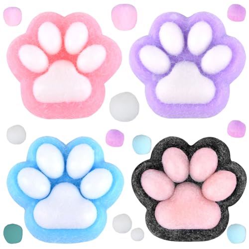 AWAVM 4 Stück Squishy Katzenpfotenspielzeug, Squishy Katze, Riesenpfotenspielzeug, Anti-Stress, Kawaii, Spielzeug zum Drücken zur Linderung von Angstzuständen, Fufu Taba Yoyo Squishy, niedliches AWAVM 4 Stück Squishy Katzenpfotenspielzeug, Squishy Katze, Riesenpfotenspielzeug, Anti-Stress, Kawaii, Spielzeug zum Drücken zur Linderung von Angstzuständen, Fufu Taba Yoyo Squishy, niedliches von AWAVM