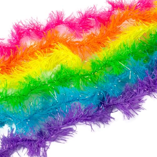 AWAVM Bunte Federboas für Frauen, künstliche flauschige Boa, Dekoration, mehrfarbig, für DIY-Partyzubehör, Tanzen, Halloween, Weihnachten, Kostüm, Heimdekoration, 6 Stück AWAVM Bunte Federboas für Frauen, künstliche flauschige Boa, Dekoration, mehrfarbig, für DIY-Partyzubehör, Tanzen, Halloween, Weihnachten, Kostüm, Heimdekoration, 6 Stück von AWAVM