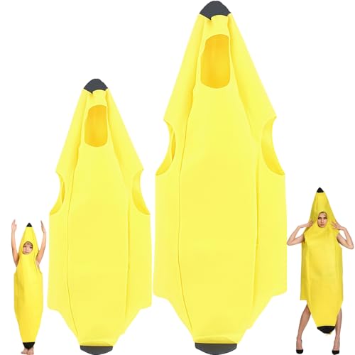 AWAVM Kinder und Erwachsene Bananenkleidung, Obstkleidung, Bananensatz für Jungen und Mädchen, Halloween-Party-Kostüm AWAVM Kinder und Erwachsene Bananenkleidung, Obstkleidung, Bananensatz für Jungen und Mädchen, Halloween-Party-Kostüm von AWAVM