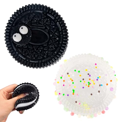 AWAVM Oreo Squishy, Taba Squishy Oreo, Keks Stressabbau Spielzeug, Fufu Squishy zur Angstlinderung, Keks Quetschspielzeug, Anti Stress Spielzeug für Kinder und Erwachsene, Mochi Squishy, 2 Stück von AWAVM