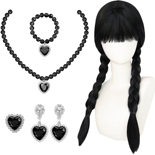 AWAVM Perücke Halloween Kostüm Kinder & Damen – Gothic Zombie Horror Komplettes Vampir Kostüm mit Perücke, Schmuck & Accessoires, Dunkles Mädchen Halloween Outfit für Karneval Fasching & Cosplay Party AWAVM Perücke Halloween Kostüm Kinder & Damen – Gothic Zombie Horror Komplettes Vampir Kostüm mit Perücke, Schmuck & Accessoires, Dunkles Mädchen Halloween Outfit für Karneval Fasching & Cosplay Party von AWAVM