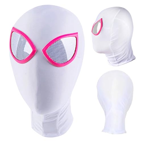 AWAVM Spider-Masken, Superhelden-Maske, Erwachsenenmaske, 3D-Druck, Lycra, Spinnenmasken, Cosplay, Kostüme, Halloween, Weihnachten, Verkleidung, Eigentum (weiß) von AWAVM