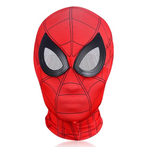 AWAVM Spider-Masken Superhelden-Maske Erwachsene Maske 3D-Druck Lycra Spinnenmasken Cosplay Kostüme Halloween Weihnachten Verkleiden Eigentum (Rot) von AWAVM