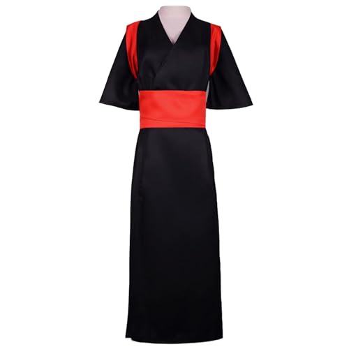 AWDOAJOI Cosplay-Kostüm, Anime, Nara Temari, schwarzes Damenkleid, Anzüge, Halloween-Party-Outfits (Größe M) von AWDOAJOI
