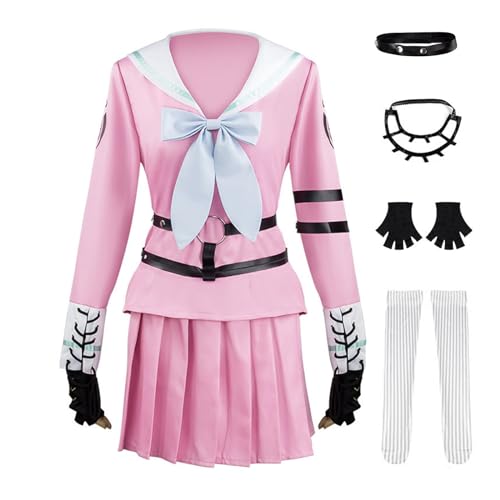 AWDOAJOI Cosplay Kostüm Anime Miu Iruma Rock Kleid Matrosen Anzüge Halloween Party Outfit (groß) von AWDOAJOI