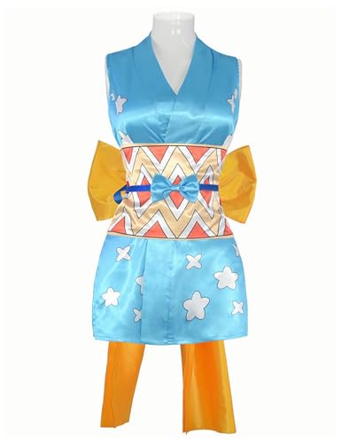 AWDOAJOI Cosplay Kostüm Anime Nami kurzer Kimono Rock Uniform Halloween Party Anzüge (Größe S) von AWDOAJOI