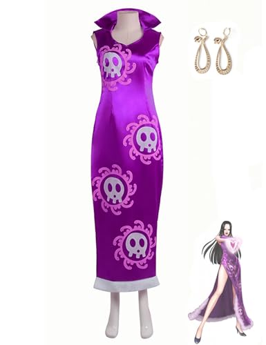AWDOAJOI Cosplay Kostüm Boa Hancock-Kleid Cheongsam Anime Rock Halloween Party Uniform Anzüge (Größe XL) von AWDOAJOI