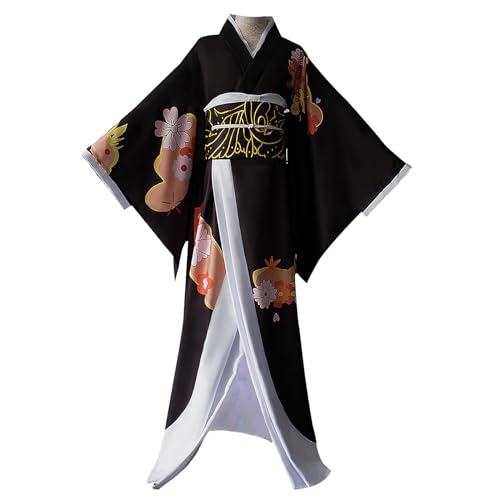 AWDOAJOI Kibutsuji Muzan Cosplay-Kostüm, Anime-Kostüm, Kimono-Kleid, Uniform, Halloween-Party, Damen, Mädchen, Anzüge (Größe M) von AWDOAJOI