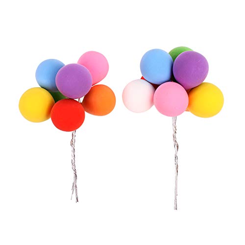 Unimall 16 Stück Bunte Ballon Cake Toppers Kit Ballon Alles Gute zum Geburtstag Kuchen Dekoration für Jungen Mädchen Kind Geburtstagsfeier Lieferungen von AWEHIRU