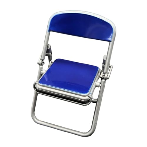 AWHAO 1/12 Actionfigur Klappstuhl Mini Möbel Szene Puppenzubehör für 6 Zoll Puppenzimmer DIY Projekte Feengarten Sandtisch, Blau AWHAO 1/12 Actionfigur Klappstuhl Mini Möbel Szene Puppenzubehör für 6 Zoll Puppenzimmer DIY Projekte Feengarten Sandtisch, Blau von AWHAO