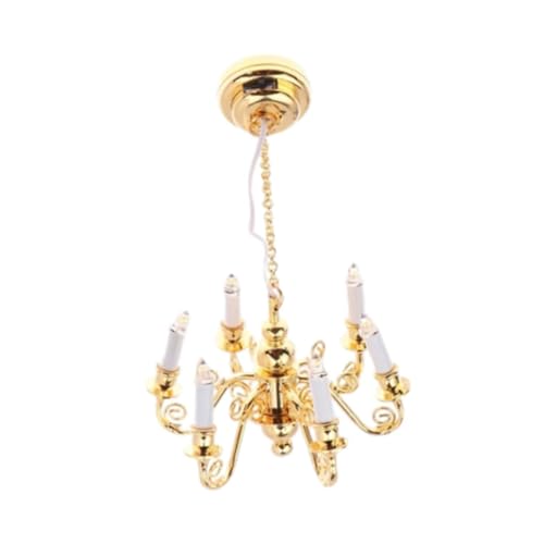 ＡＷＨＡＯ 1/12 Puppenhaus Licht Beleuchtung Leuchte Ornament Leben Szene Möbel Spielzeug, So Tun, Als Ob Spielen Lampe Modell Puppe Zubehör Dekoration, A von ＡＷＨＡＯ