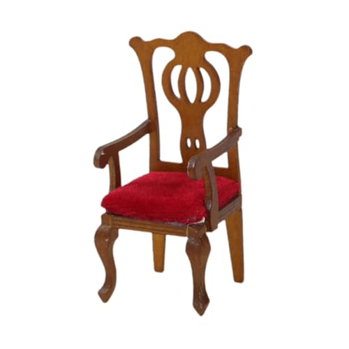 AWHAO 1/12 Puppenhausstuhl Holzspielzeug Zubehör für Kinder, Einzelstuhl AWHAO 1/12 Puppenhausstuhl Holzspielzeug Zubehör für Kinder, Einzelstuhl von AWHAO