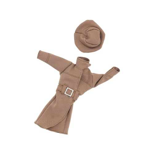 AWHAO 1/6 Weibliche Action Figuren Kleidung mit Hut, Stilvolle Szene, Foto Requisite, Outfit, Dekoration, Puppenkleidung für 12 Zoll Figurenkörper, Braun AWHAO 1/6 Weibliche Action Figuren Kleidung mit Hut, Stilvolle Szene, Foto Requisite, Outfit, Dekoration, Puppenkleidung für 12 Zoll Figurenkörper, Braun von AWHAO