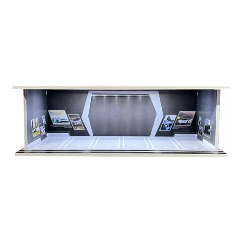 ＡＷＨＡＯ 1/64 Fahrzeugmodell Vitrine mit Leichter Autogarage Vitrine für Legierungsautos, Grau von ＡＷＨＡＯ