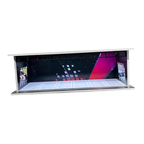ＡＷＨＡＯ 1/64 Fahrzeugmodell Vitrine mit Leichter Autogarage Vitrine für Legierungsautos, Schwarz von ＡＷＨＡＯ