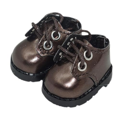 AWHAO 1 Paar Puppenschuhe, Puppenschuhe Aus PU, Weicher Anhänger, Puppenzubehör, Modisches, Handgefertigtes Anziehspielzeug für 15 cm Große Puppen, Mä, Braun AWHAO 1 Paar Puppenschuhe, Puppenschuhe Aus PU, Weicher Anhänger, Puppenzubehör, Modisches, Handgefertigtes Anziehspielzeug für 15 cm Große Puppen, Mä, Braun von AWHAO