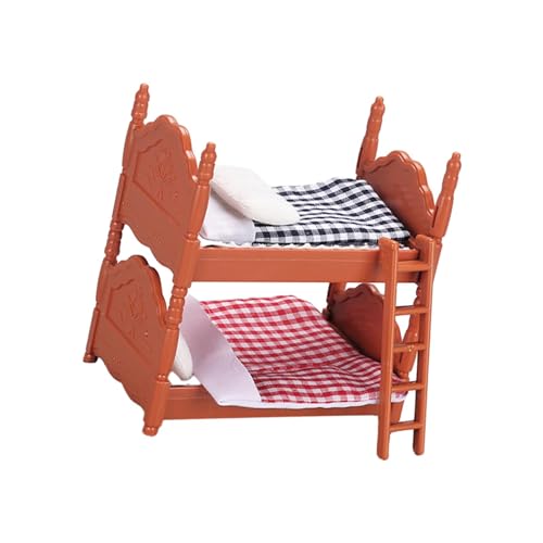 ＡＷＨＡＯ 1:12 DIY Szene Miniaturbett Puppenhaus Möbel Holzbett Miniatur Holzbett von ＡＷＨＡＯ