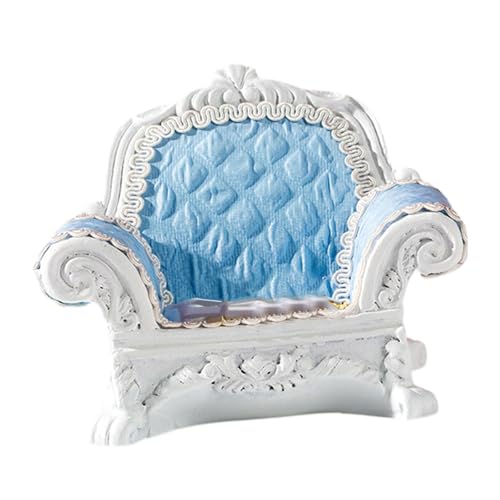 AWHAO 1:12 Puppenhaus Luxus Single Sofa Miniaturharz Und Stoff Lebensee für Dollhouse Wohnzimmer 10x8,5 cm Schmuck Veranstalter, Blau AWHAO 1:12 Puppenhaus Luxus Single Sofa Miniaturharz Und Stoff Lebensee für Dollhouse Wohnzimmer 10x8,5 cm Schmuck Veranstalter, Blau von AWHAO