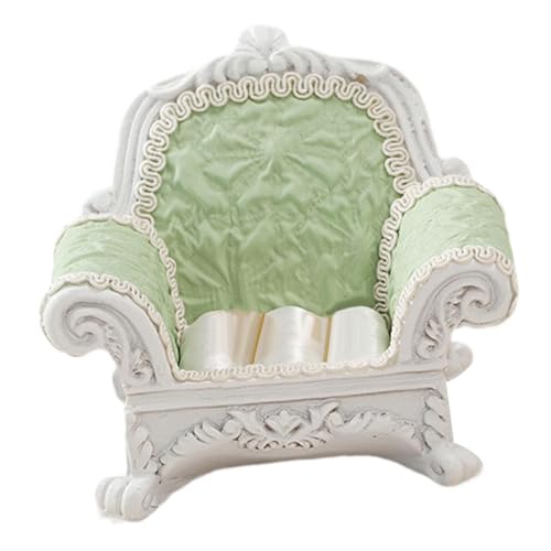 AWHAO 1:12 Puppenhaus Luxus Single Sofa Miniaturharz Und Stoff Lebensee für Dollhouse Wohnzimmer 10x8,5 cm Schmuck Veranstalter, Hellgrün AWHAO 1:12 Puppenhaus Luxus Single Sofa Miniaturharz Und Stoff Lebensee für Dollhouse Wohnzimmer 10x8,5 cm Schmuck Veranstalter, Hellgrün von AWHAO