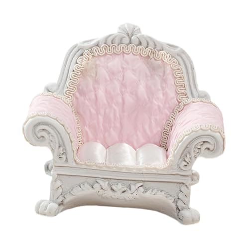 AWHAO 1:12 Puppenhaus Luxus Single Sofa Miniaturharz Und Stoff Lebensee für Dollhouse Wohnzimmer 10x8,5 cm Schmuck Veranstalter, Rosa AWHAO 1:12 Puppenhaus Luxus Single Sofa Miniaturharz Und Stoff Lebensee für Dollhouse Wohnzimmer 10x8,5 cm Schmuck Veranstalter, Rosa von AWHAO
