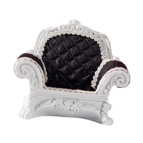 AWHAO 1:12 Puppenhaus Luxus Single Sofa Miniaturharz Und Stoff Lebensee für Dollhouse Wohnzimmer 10x8,5 cm Schmuck Veranstalter, Schwarz AWHAO 1:12 Puppenhaus Luxus Single Sofa Miniaturharz Und Stoff Lebensee für Dollhouse Wohnzimmer 10x8,5 cm Schmuck Veranstalter, Schwarz von AWHAO