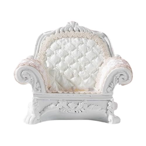 AWHAO 1:12 Puppenhaus Luxus Single Sofa Miniaturharz Und Stoff Lebensee für Dollhouse Wohnzimmer 10x8,5 cm Schmuck Veranstalter, Weiß AWHAO 1:12 Puppenhaus Luxus Single Sofa Miniaturharz Und Stoff Lebensee für Dollhouse Wohnzimmer 10x8,5 cm Schmuck Veranstalter, Weiß von AWHAO