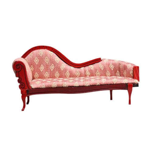 AWHAO 1:12 Puppenhaus Mini Sofa Simulation, Puppenhausmöbel, Foto Requisiten, Puppenhausdekoration für DIY Projekte Diorama Mini Room, Rot AWHAO 1:12 Puppenhaus Mini Sofa Simulation, Puppenhausmöbel, Foto Requisiten, Puppenhausdekoration für DIY Projekte Diorama Mini Room, Rot von AWHAO