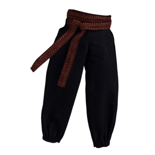 ＡＷＨＡＯ 1:12 Skala Miniatur Entspannte Hosen Mini Long Hosenhosen für 6 '' '' Action Figuren of Action, Brauner Gürtel von ＡＷＨＡＯ