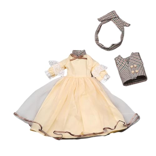 ＡＷＨＡＯ 1:6 Kleid Set, Cosplay mit Zubehör, Flexibilität, DIY, Fantasie, Koordination, Kostüm, Verkleidung für 30 cm Große Action Figur Puppe, Khaki von ＡＷＨＡＯ