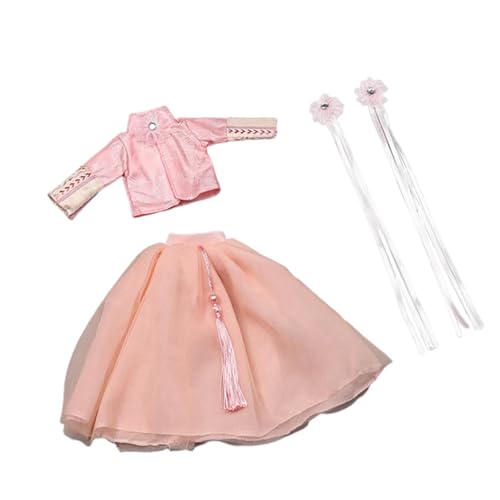 ＡＷＨＡＯ 1:6 Kleid Set, Cosplay mit Zubehör, Flexibilität, DIY, Fantasie, Koordination, Kostüm, Verkleidung für 30 cm Große Action Figur Puppe, ROSA von ＡＷＨＡＯ