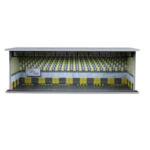 ＡＷＨＡＯ 1:64 Auto Garage auf Einer Formskala mit Stiecast Displaykästen Sammler LEDs für Modellautos, Rennszene von ＡＷＨＡＯ