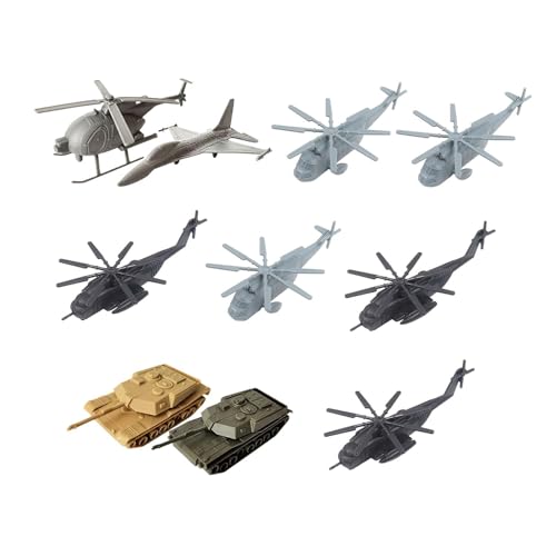 ＡＷＨＡＯ 10 Stück Flugzeug Und Tank Modell Spielzeug Hubschrauber Modell für Kinder Kinder DIY von ＡＷＨＡＯ