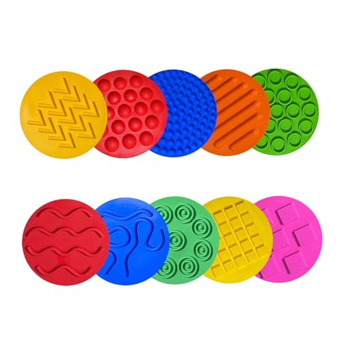 ＡＷＨＡＯ 10Pcs Sensorischen Matten Sensorischen Discs Matte für Vorschul von ＡＷＨＡＯ