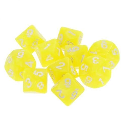 AWHAO 10x 10 Stück 10 Seitige Würfel D10 Polyhedral Würfel für and AWHAO 10x 10 Stück 10 Seitige Würfel D10 Polyhedral Würfel für and von AWHAO