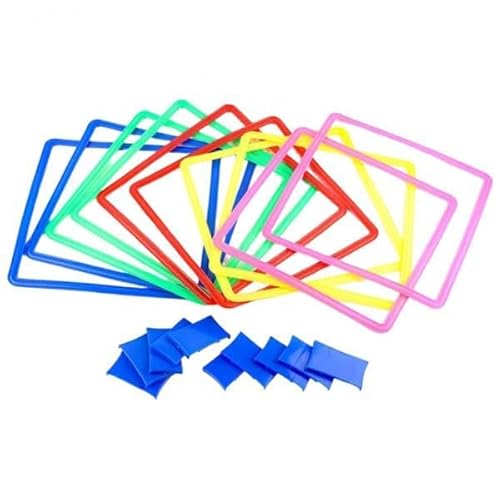 AWHAO 10x Ringe für Agility-Ringe Ringwurfspiel für drinnen und draußen, Quadrat AWHAO 10x Ringe für Agility-Ringe Ringwurfspiel für drinnen und draußen, Quadrat von AWHAO