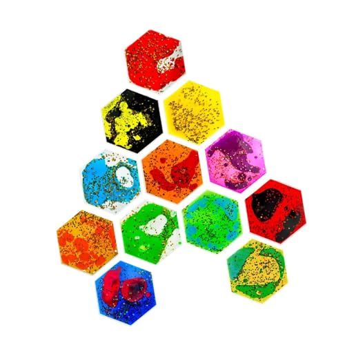AWHAO 12 Teiliges Sensorisches Flüssigkeitsspielzeug, Flüssigkeitsbewegungsspielzeug, Beruhigendes Spielzeug für Teenager, Sechseck AWHAO 12 Teiliges Sensorisches Flüssigkeitsspielzeug, Flüssigkeitsbewegungsspielzeug, Beruhigendes Spielzeug für Teenager, Sechseck von AWHAO
