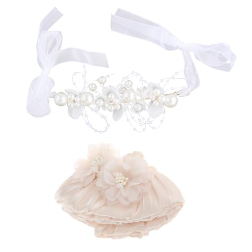ＡＷＨＡＯ 15 cm Puppenkleid, Süße Puppenkleidung, Puppenzubehör, Stilvolles DIY Puppenspielzeug, Puppenkleidung, Haarschmuck Als Geschenk, Kleine Mädchen, Champagnerblume von ＡＷＨＡＯ
